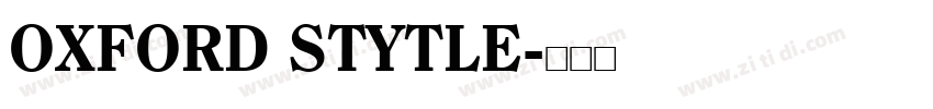 OXFORD STYTLE字体转换